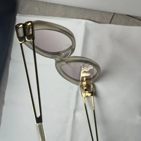 Gentle Monster Creamy Clear Sunglasses Gold Detail Trendy - Picture 2 of 13